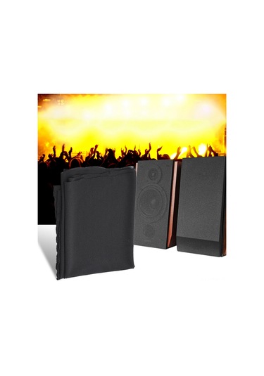 Moveevo 1.7m X 0.5m Kimyasal Elyaf Hoparlör Kumaşı - Toz Koruyucu, Temizlenmesi Kolay, Ses Harmonisi Sağlar, Siyah