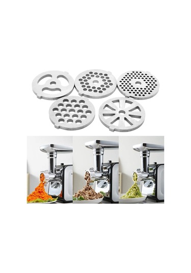 Geeksen Gıda Minyatörü Ve Et Kesme Aleti Aksesuarı İçin Paslanmaz Çelik Et Dilimleme Diskleri 5 Adet Gümüş