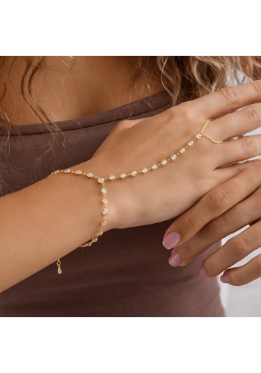 925 Ayar Gümüş Zirkon Taşlı Tamtur Şahmeran Altın