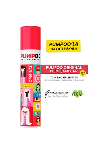 Pumpoo Kuru Şampuan 200 ML