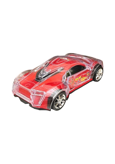 Şimşek Mcqueen 20cm Araba Çarp Dön Araba Işıklı Müzikli Şimşek Mcqueen Renkli