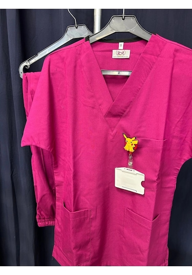 Doktor Hemşire Scrubs Üniforma Ligralı Fujya