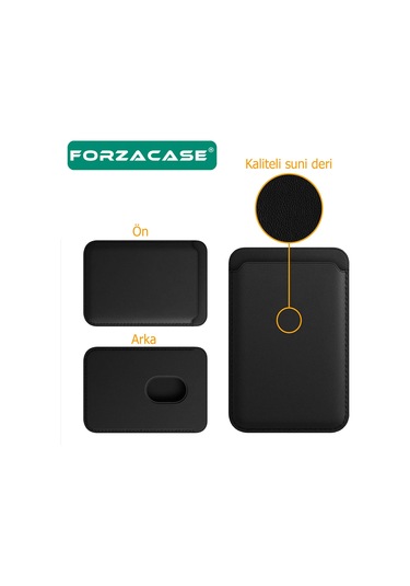 Forzacase İphonelar İle Uyumlu Magsafe Deri Cüzdan Kartlık Fc098