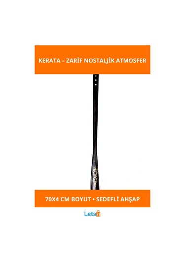 Letsii Ahşap Sedefli Kerata 70x4 Cm Dekoratif Aksesuar
