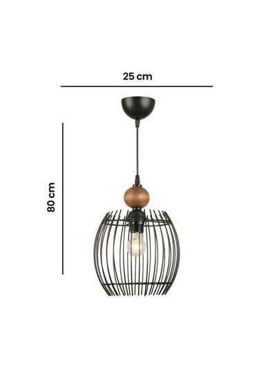 Safir Light Fiorenze Metal Sarkıt - Siyah - 80 Cm Siyah