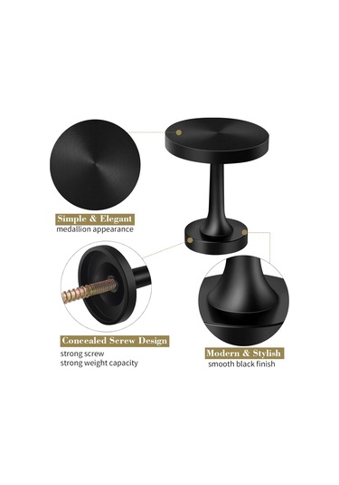 Siyah Perde Askıları, 2'li Madalyon Perde Askısı Askı Kancaları, Çinko Alaşımlı Pencere Perde Askısı Diğer