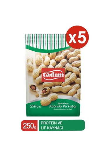 Tadım Kabuklu Yer Fıstığı 250 Gr X 5 Adet 250 G