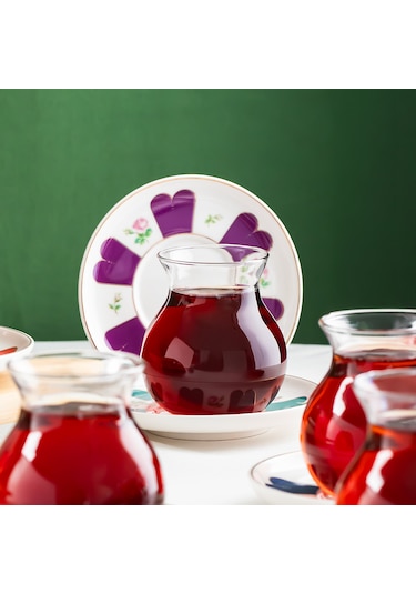 Perotti 17900 Beyoğlu 12 Parça 6 Kişilik Çay Seti Çay Takımı Renkli