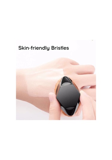 Yifomall Yumuşak Kıllı Elmas Şekilli Fondöten Fırçası - Hızlı Makyaj İçin Kapaklı