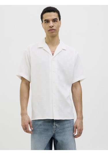 Jack & Jones 12269636 Jjematteo Resort Shırt Ss Sn Erkek Gömlek White