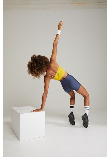 Josejuan Kadın Spor Şort Toparlayıcı Sıkılaştırıcı Yüksek Bel 7500-lacivert Lacivert