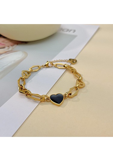 Altın Opk Paslanmaz Çelik Aşk Bileklik Altın