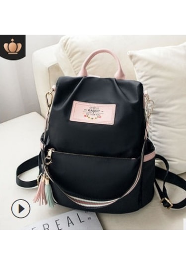 Kadınlar S Super Ateş Kore Sırtçantası Siyah