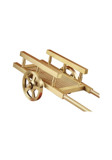 Suntek Arabası Süsleme, Pirinç Heykel, Masaüstü Heykelcik, 23,5cmx6,5cm