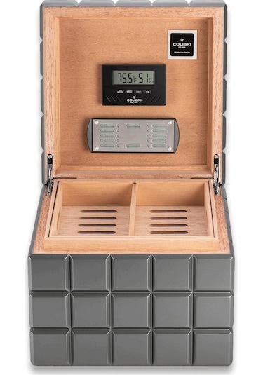 Colibri Cube Heritage Humidor Puro Kutusu Gray 70's