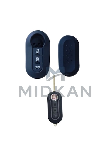 Fiat Doblo Silikon Anahtar Kılıfı 2010 Sonrası Siyah Renk