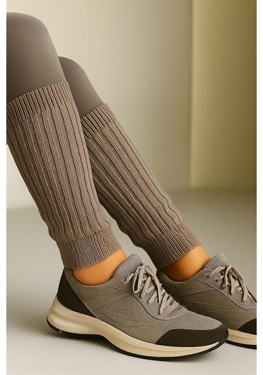 2 Adet Basic Kalın Pamuk Karışımlı Tozluk Taş