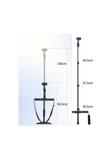 Hallow-160 Cm/63 İnç Katlanabilir Selfie Standı, 1/4 İnç Bilyalı D12758
