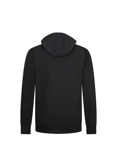 Hatemoğlu Siyah Regular Fit Fermuarlı Kapüşonlu Sweatshirt Siyah