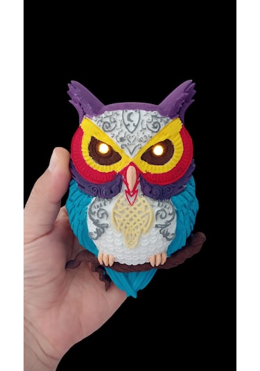 Hediyelik Işıklı Baykuş Boyama