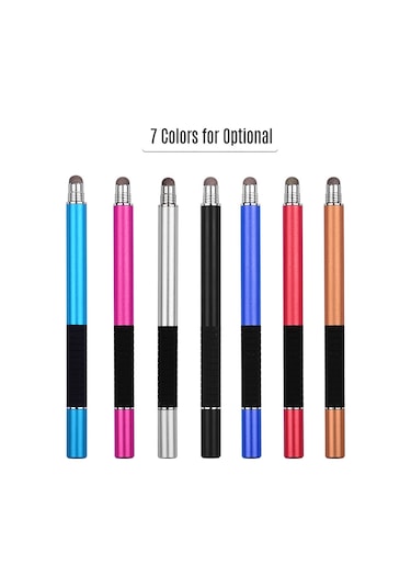 Singree 2si 1 Arada Hassas Stylus Kalem İletken Başlık Disk Uçlu Tüm Dokunmatik Ekranlar İçin Telefon Tablet 2 Adet Siyah Gümüş