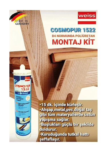 Cosmopur 1522 Poliüretan Tutkal 310 Ml - 3 Adet