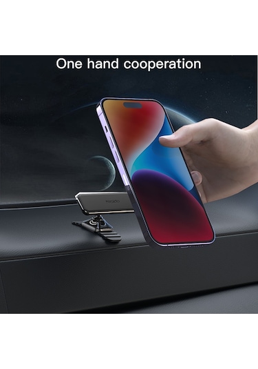 360 Derece Dönme Manyetik Emme Çinko Alaşım Araç Telefonu Tutucu Yapışkan Ark Braketi