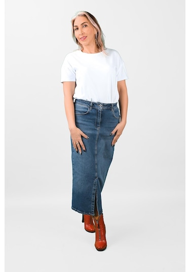 Kadın Kalem Kot Etek 2k/6411 001