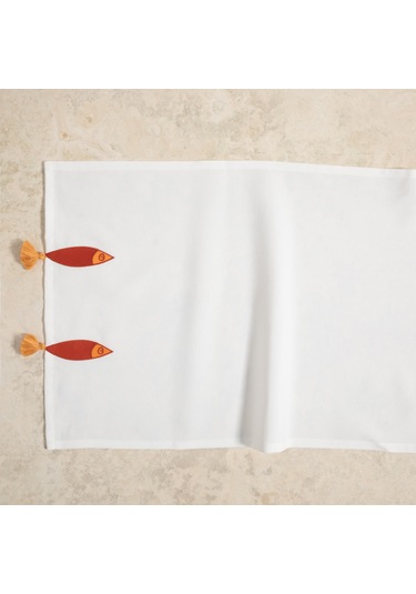 Mudo Home Fısh Püsküllü Runner Ekru 50x130 696123