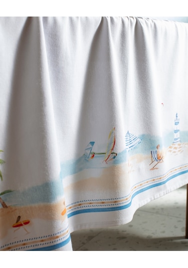 Lazule Masa Örtüsü - Açık Mavi/bej - 150x200 Cm 8684427277843 Çok Renkli