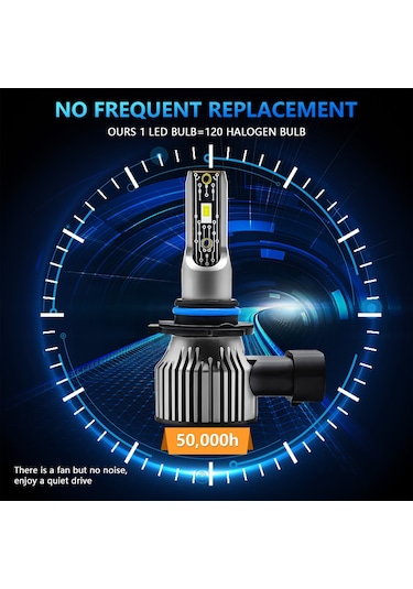 9006/hb4 Led Far Ampulleri Ip68 Su Geçirmez Araba Led Far Ampulleri 6500k 120w 12000lm Parlak Led Farlar, 2 Adet