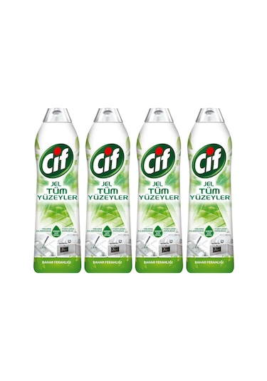 Cif Jel Tüm Yüzeyler Yüzey Temizleyici Bahar Ferahlığı 4 x 750 ML
