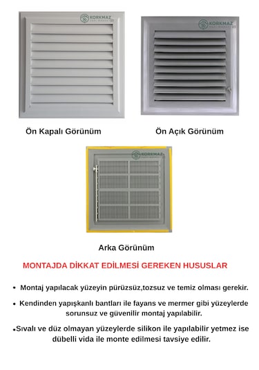 Menfez Banyo Wc Tuvalet Havalandırma Plastik Panjur Izgarası
