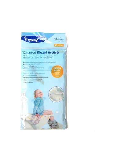 Mycey Desenli Klozet Örtüsü 10'lu Paket