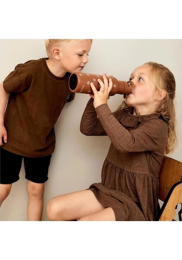 Nuuroo Bertil Pipetli Paslanmaz Çelik Termos Cobblestone Kahverengi 500 Ml