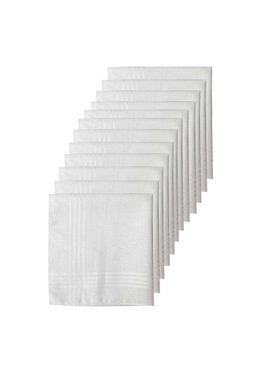 12li Paket Klasik Cep Hediyelik Bayram Mendili %100 Pamuklu 30x30 Cm Çok Renkli