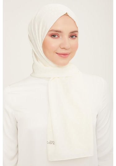 Armine Trend J.capri Şal 4 - 100 - Kalpli Kırık Beyaz Beyaz