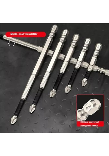 Highmagnety Tornavida Matkap Ucu, Ömür Boyu Matkap Bitleri, Antislip Dayanıklılığı Manyetik Elektrikli Tornavida Seti, 25 50 65 70 90 150 Mm 2 Set