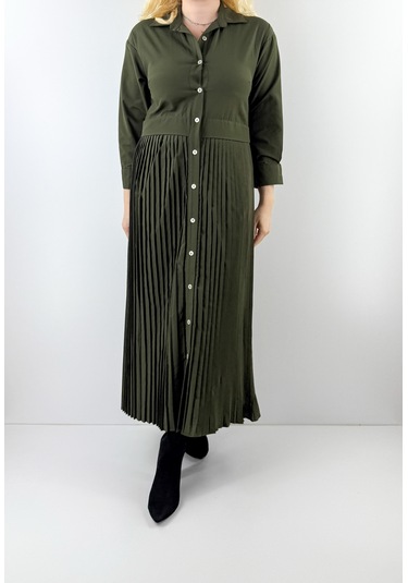 Modaonna Pilili Kombin Gömlek Elbise