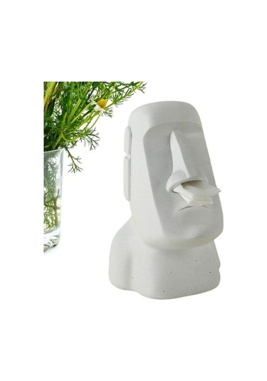 Novahub Moai Doku Kutusu Tutucusu: Mutfak, Yatak Odası, Ofis Dekoru - Reçine Doku Dispenseri Diğer