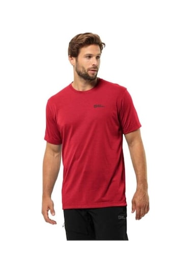 Jack Wolfskın Vonnan S/s T M Red Glow Erk T-shırt 1809951tr-2607 001