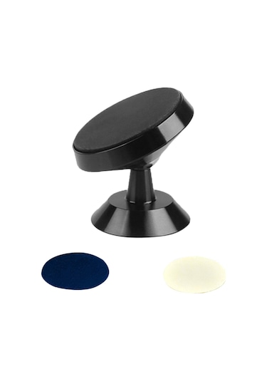 Skycity Araç İçin Manyetik Telefon Tutucu, Alüminyum Alaşım, 360 Dönebilen, Güçlü Manyet, Çok Amaçlı Masa/ev/araç , Siyah Diğer