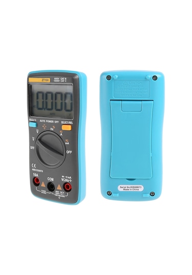 Gajeena Zt100 4000 Sayımlı Taşınabilir Mini Otomatik Dijital Lcd Ekranlı Akım Gerilim Direnc Test Cihazı Multimetre