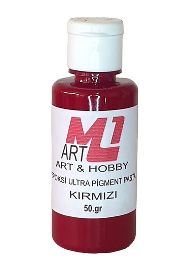 M1 Art Epoksi Ultra Pigment Pasta Kırmızı 50gr - Opak Transparan