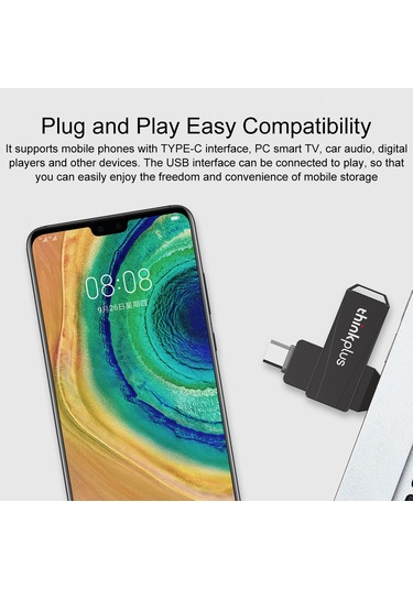 Sones Lenovo Thinkplus Mu252 Usb 3.1 + Usb-c / Type-c Flash Sürücü, Bellek: 128 Gb