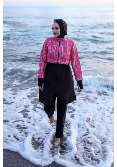 Tam Kapalı Tesettür Mayo Hale R2504 Hale04