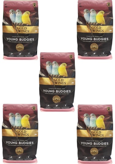 Gold Wings Premium Yavru Muhabbet Kuşu Yemi 1 KG x 5 Adet