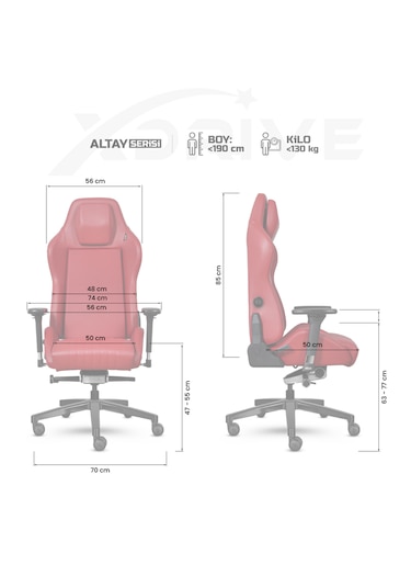 Xdrive Xdrive Altay Business Çalışma Koltuğu Kırmızı