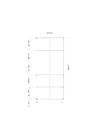Ahşap Renk Çok Amaçlı 2 Kapılı Dolap