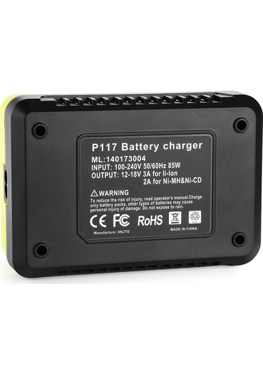 Sones Ryobı P117 / P108 12-18v Evrensel Akü Şarj Cihazı Ab Fişi İçin